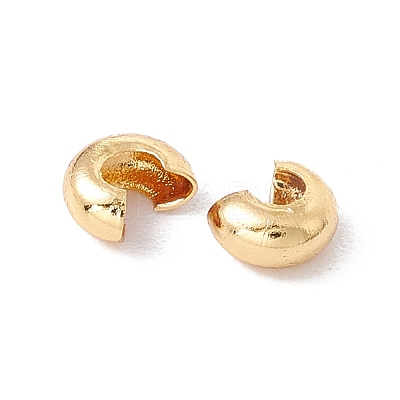 Brass Crimp Beads Covers KK-P219-05A-G02-1