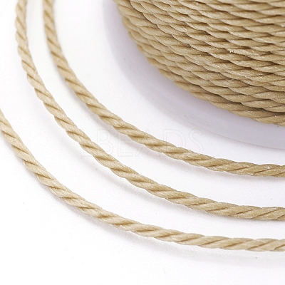 Round Waxed Polyester Cord YC-G006-01-1.0mm-20-1