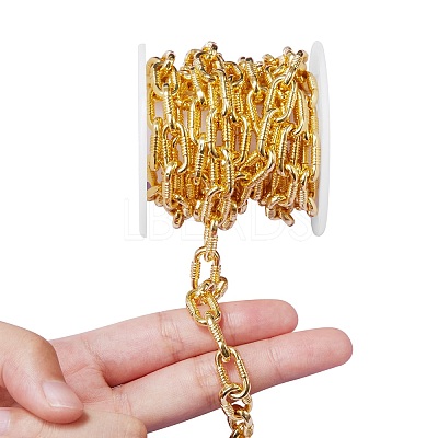 Brass Paperclip Chains LCHA-SZ0001-01G-RS-1