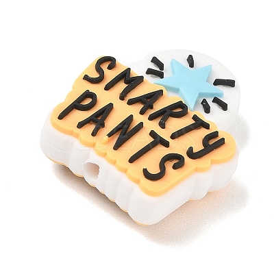Graduation Theme Silicone Beads SL-CBAF318-B01-1