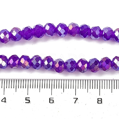 Baking Electroplate Glass Beads Strands X-DGLA-A039-J8mm-B05-1