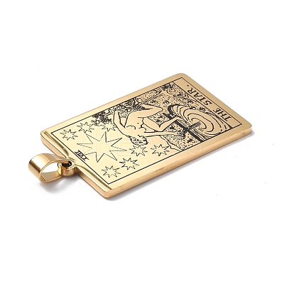201 Stainless Steel Pendant STAS-B033-01G-17-1