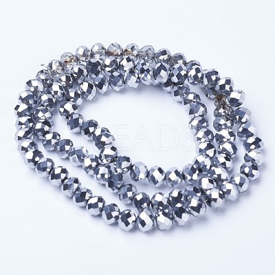 Electroplate Transparent Glass Beads Strands EGLA-A034-T6mm-UA05-1