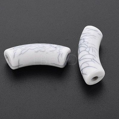 Opaque Crackle Acrylic Beads MACR-S372-001N-010-1