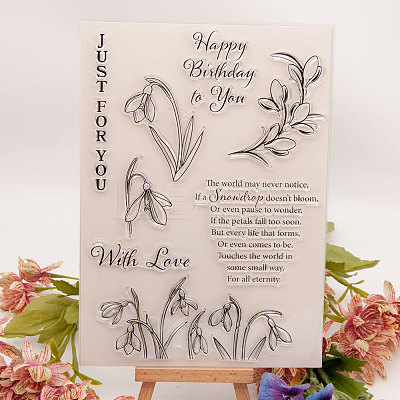 Silicone Clear Stamps DIY-A013-02-1