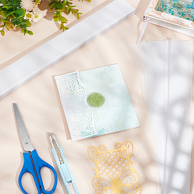 Translucent Tracing Paper Invitation Display Cards Belly Bands DIY-WH0430-427-1