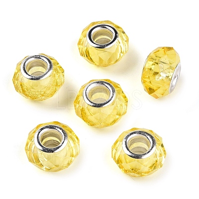 Handmade Glass European Beads GPDL25Y-10-1