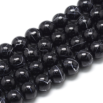 Drawbench Glass Beads Strands DGLA-S115-6mm-L16-1