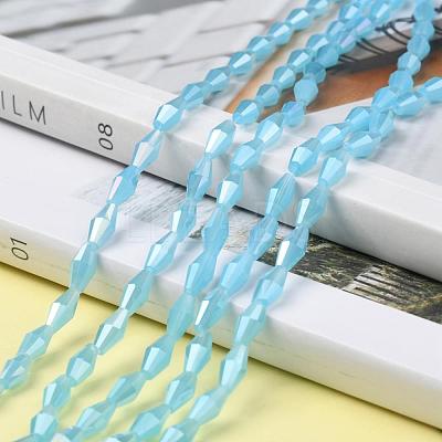 Opaque Glass Beads Strands GLAA-P001-04A-03-1