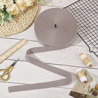 Cotton Herringbone Ribbon OCOR-WH0097-50A-1