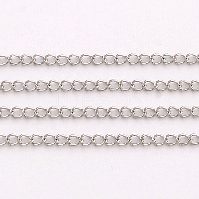 Tarnish Resistant 304 Stainless Steel Curb Chains CHS-Q001-01-1