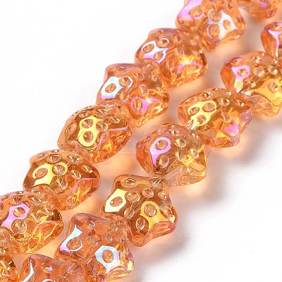 Transparent Electroplate Glass Beads Strands LS-GLAA-C025-01J-1