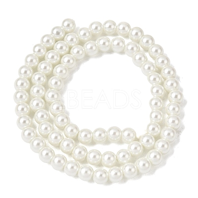 Eco-Friendly Dyed Glass Pearl Round Beads Strands HY-A008-6mm-RB001-1