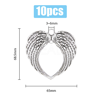 10Pcs Tibetan Style Alloy Big Pendants FIND-FH0005-51-1