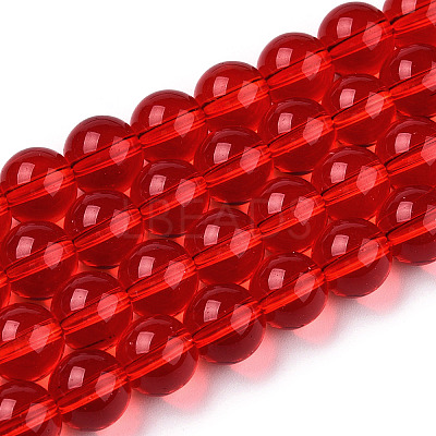 Transparent Glass Beads Strands X-GLAA-T032-T8mm-09-1