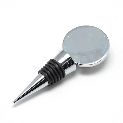 Zinc Alloy Wine Bottle Stoppers Cabochon Settings MAK-R022-03-1