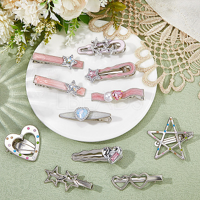 Zinc Alloy & Resin Hair Bobby Pins PHAR-SP0001-02-1