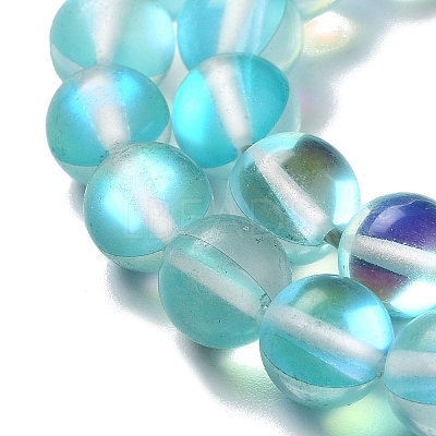 Synthetic Moonstone Beads Strands G-P528-J02-17-1