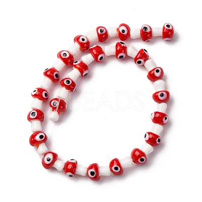 Handmade Evil Eye Lampwork Beads Strands LAMP-S069-01A-01-1