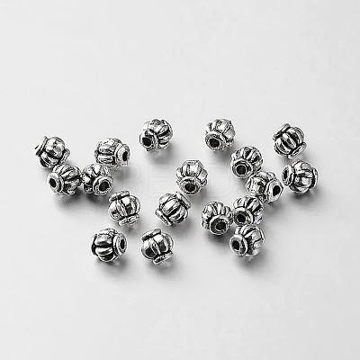 Tibetan Style Alloy Lantern Spacer Beads TIBEB-O004-03-1