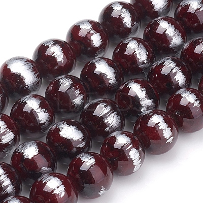 Natural Mashan Jade Beads Strands G-G833-6mm-17-1
