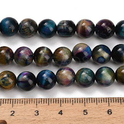Natural Tiger Eye Beads Strands G-F591-18-8mm-09-1