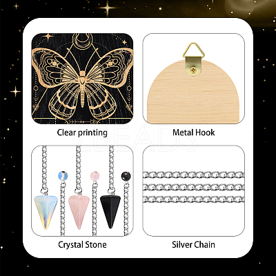 DIY Pendulum Divination Making Kit DIY-CP0008-32B-1