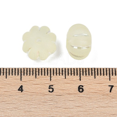 Frosted Transparent Acrylic Beads OACR-P029-03B-03-1