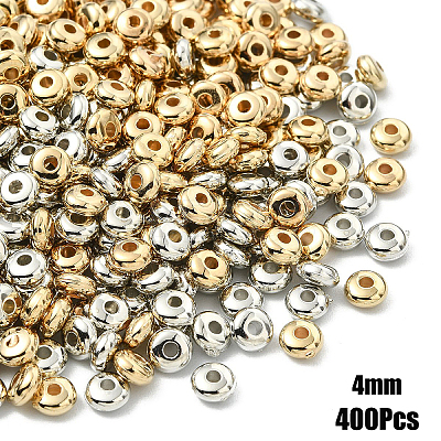 400Pcs 2 Colors CCB Plastic Spacer Beads CCB-YW0001-50A-1