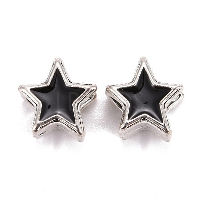 Alloy Enamel European Beads ENAM-I047-01AS-1