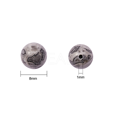 200Pcs Natural Map Stone/Polychrome Jasper/Picasso Stone/Picasso Jasper Beads G-CJ0001-61-1