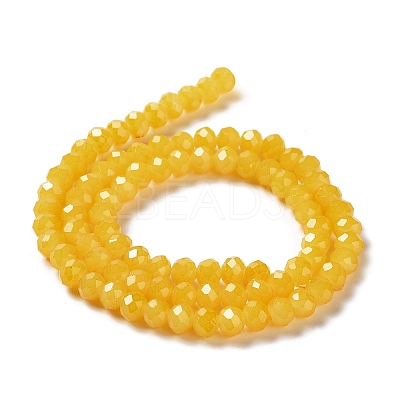 Baking Paint Imitation Jade Glass Bead Strands DGLA-A034-J10mm-A30-1