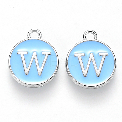 Platinum Plated Alloy Enamel Charms LS-ENAM-S118-04W-P-1