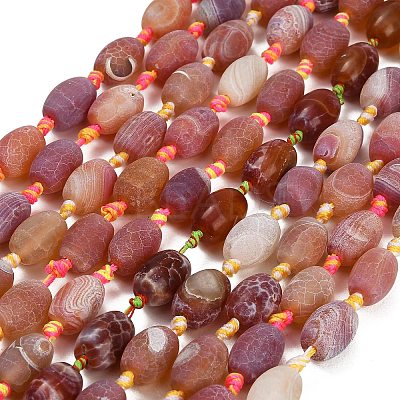 Dyed & Heated Natural Weathered Agate Beads Strands GG-CBAB9C6-E01-02-1