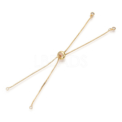 Rack Plating Adjustable Brass Slider Bracelet Making X-MAK-R025-02G-1-1