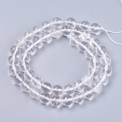 Natural Quartz Crystal Beads Strands X-G-R193-05-8mm-1