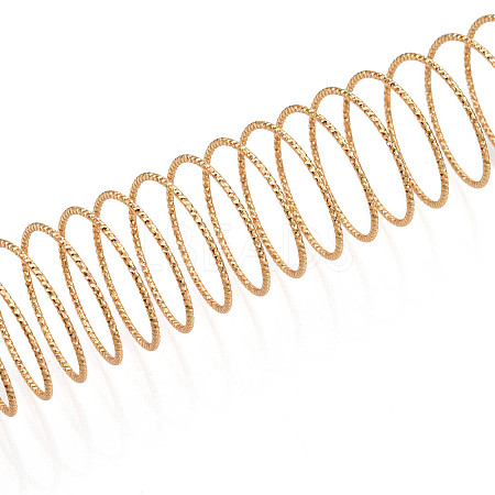 Textured Round Brass Jewelry Wires KK-N258-03G-1