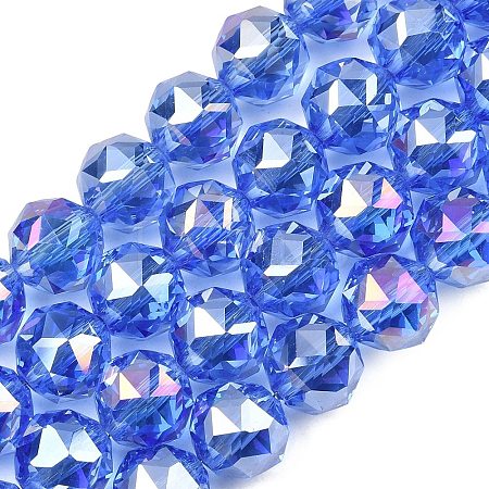 Transparent Electroplate Glass Beads Strands EGLA-N002-34C-B14-1