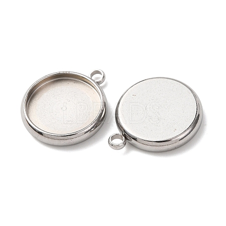 Non-Tarnish 304 Stainless Steel Pendant Cabochon Settings X-STAS-K202-03E-P-1