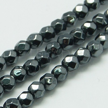Non-magnetic Synthetic Hematite Beads Strands G-K015-3mm-11Q-1