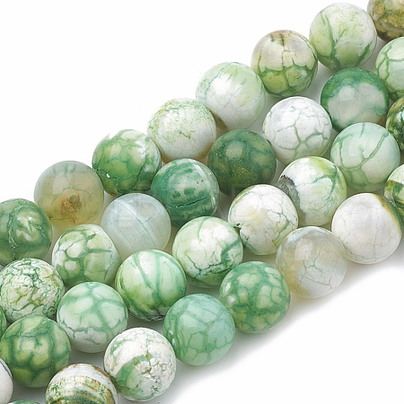 Dyed Natural Crackle Agate Beads Strands X-G-T100-04E-1