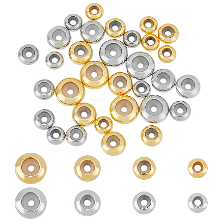 CHGCRAFT 40Pcs 8 Style Brass Beads KK-FH0006-48-1