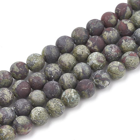 Natural Dragon Blood Stone Beads Strands G-T106-143-1