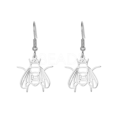 304 Stainless Steel Dangle Earrings ZJ9451-2-1
