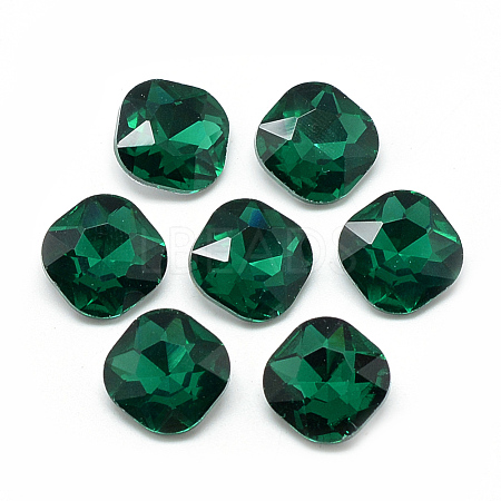 Pointed Back Glass Rhinestone Cabochons RGLA-T032-12x12mm-16-1