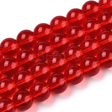 Transparent Glass Beads Strands X-GLAA-T032-T8mm-09-1