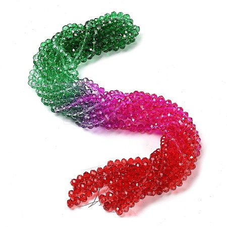Transparent Painted Glass Beads Strands X1-DGLA-A034-T8mm-A24-1