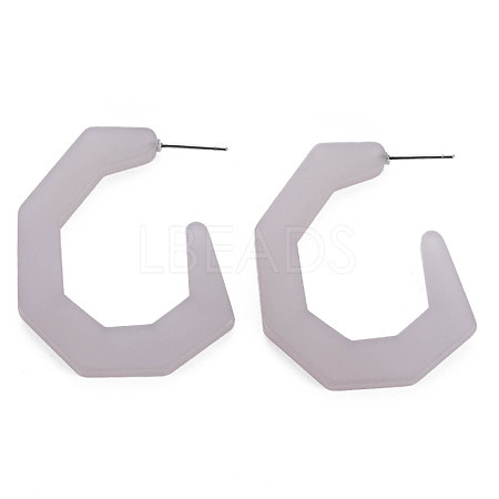 Large C-shape Stud Earrings for Girl Women KY-Q058-081A-1