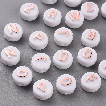 Opaque White Acrylic Beads MACR-N008-45D-1