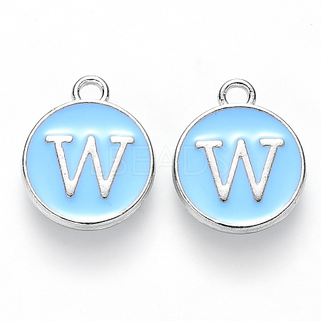 Platinum Plated Alloy Enamel Charms LS-ENAM-S118-04W-P-1